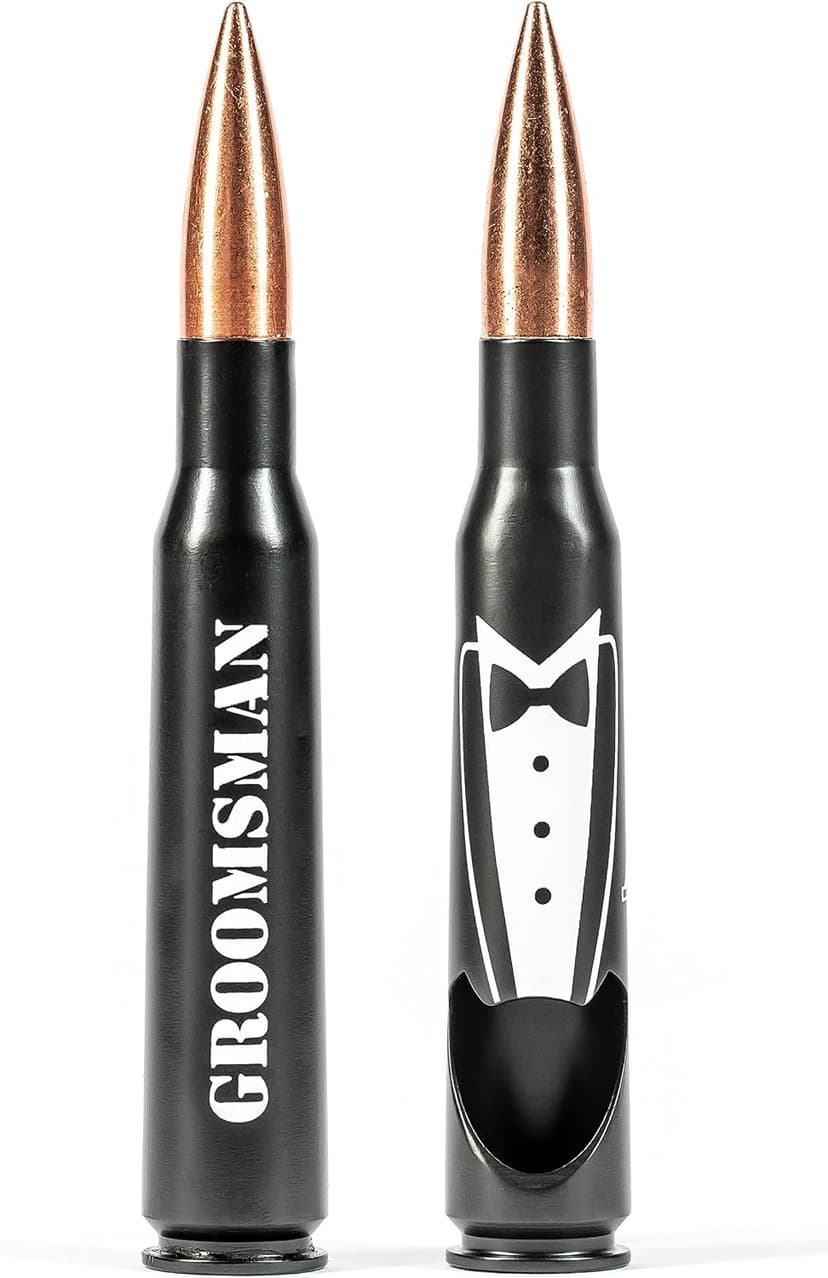 Groomsmen Gifts for Wedding - Engraved ‘GROOMSMAN' 50 Cal Bottle Opener I Set of 1 I Groomsman Gifts for Wedding I Perfect for Groomsmen Proposal I Groomsman Proposal Gifts B091SSQLFW