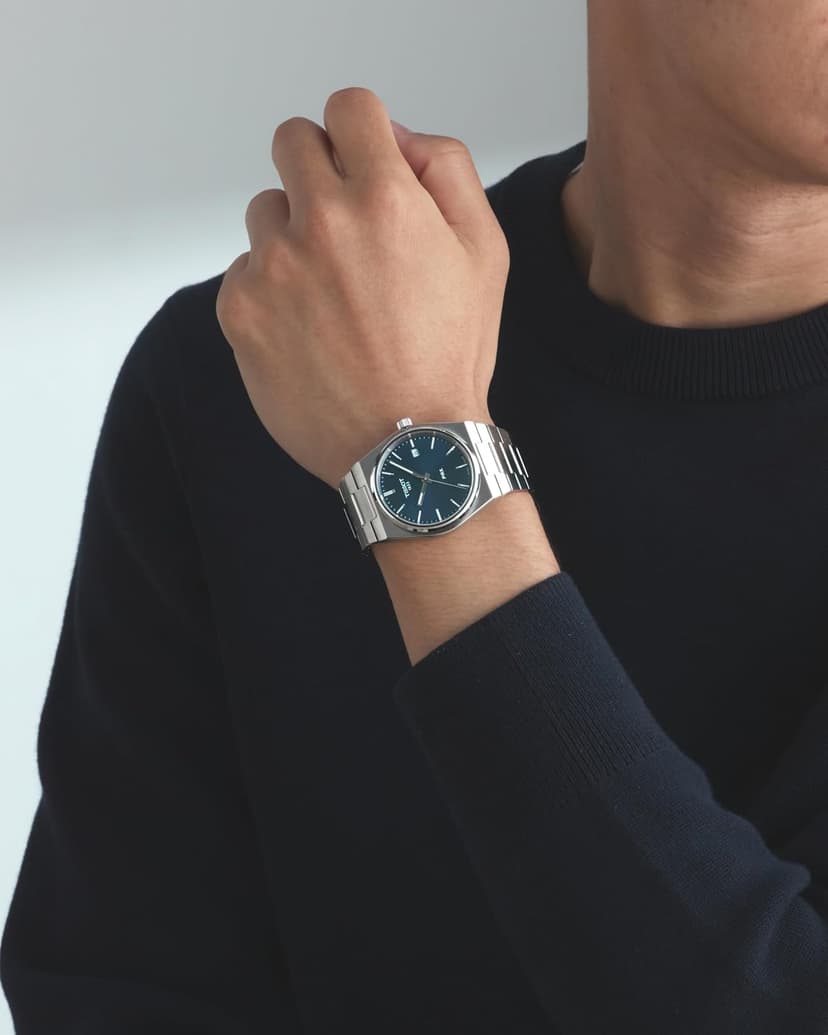 Tissot Men's PRX 316L Stainless Steel Case Dress Watch Grey T1374101104100