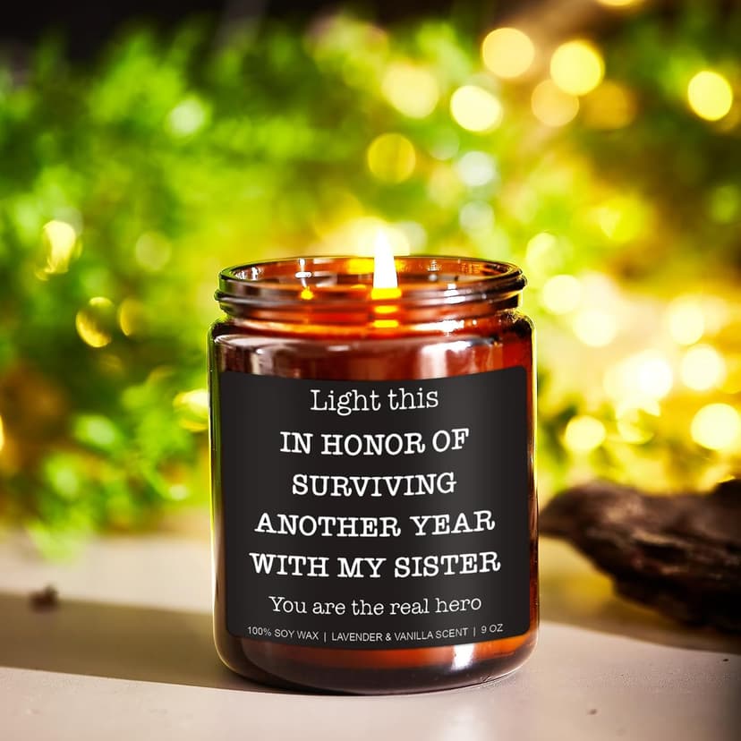 Funny Scented Candle - Brother in Law Gifts, Christmas, Stocking Stuffers, Birthday, Cool Gifts for Brother in Law, Best BIL - 9 oz Jar Candle, Soy Wax