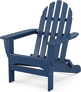 Polywood AD5030NV Classic Folding Adirondack Chair, Navy
