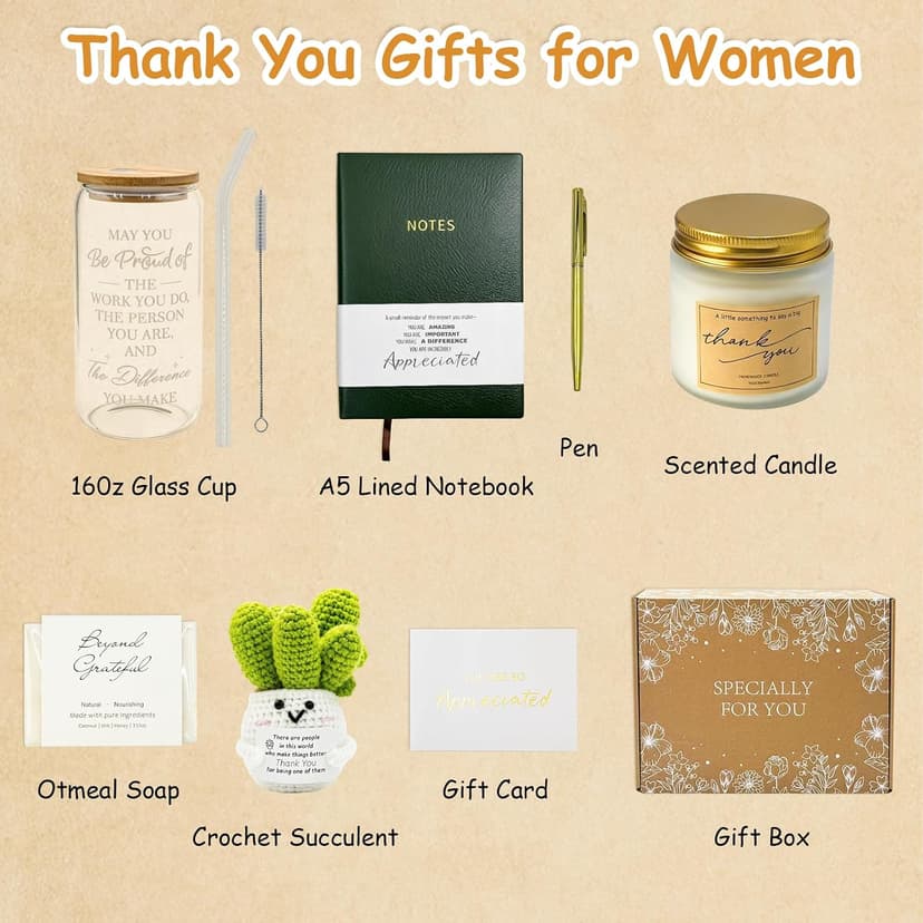 Bosses Day Gifts for Women, Teacher Appreciation Gift Bulk For Coworkers Nurse Social Worker Boss Female LUICONMO Thank You Gifts for Women, Employee Appreciation Gifts B0GJ5543J3