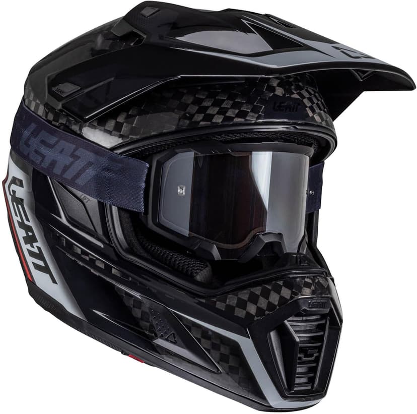Leatt Helmet Kit ADV 9.5 Carbon with Free 4.5 Iriz Goggles & Bag - Ultimate Adventure Bundle - Lightweight Carbon Fiber Off-Road & Street Helmet - 360 Turbine Safety Technology