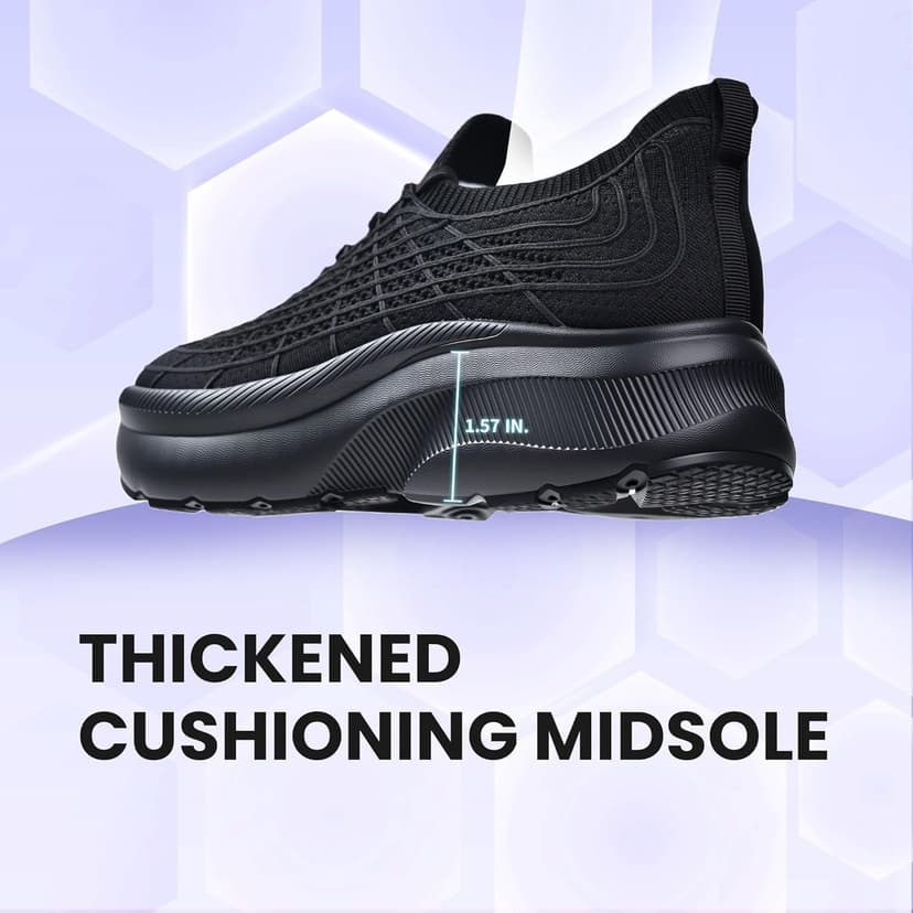 JACKSHIBO Wide Toe Box Shoes Women Slip on Sneakers Slip in Arch Support Plantar Fasciitis Orthopedic for Walking Tennis Athletic Cushion Thick Sole Zero Drop Hands Free Shoes with Metatarsal Pads