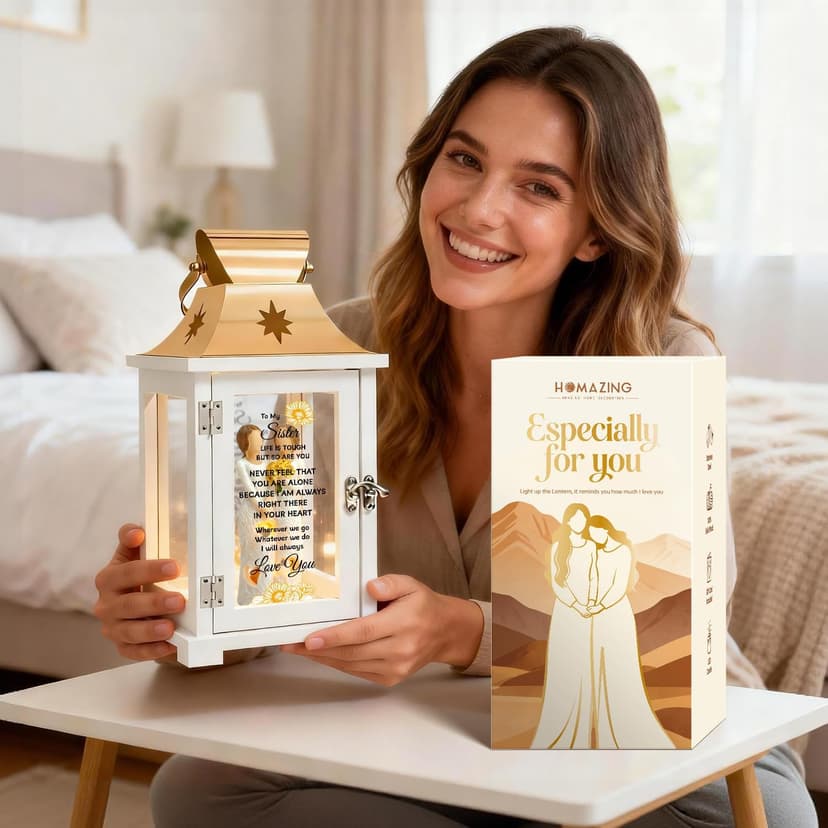 Homazing Sister Gifts Lantern - Unique Sister Gift Ideas for Mothers Day, Christmas, Thanksgiving