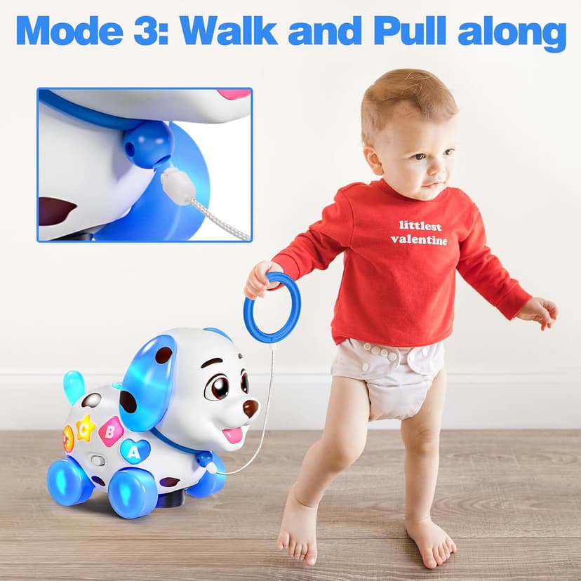 HumorPlay Musical Puppy Baby Toy 6-12-18 Month, Crawling & Walking Toys for 1 Year Old Boy Girl Gifts, Birthday Gift for 1 Year Old Boy Toy, Bilingual Infant Present for 6 7 8 9 10 Month B0DLFV6YPR