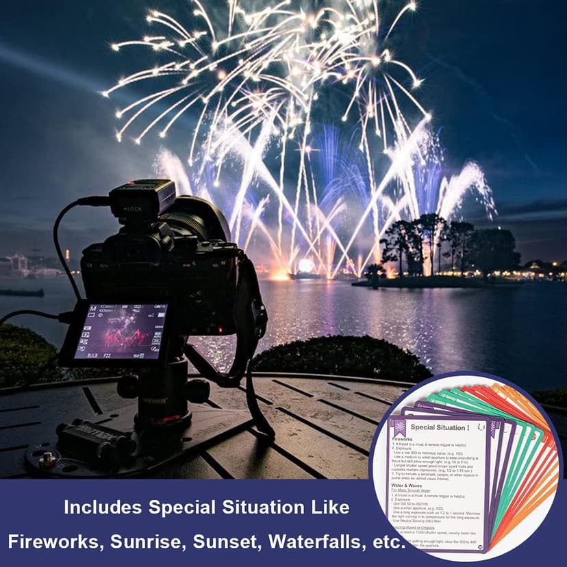 DSLR Cheat Sheet Photography Accessories Camera Accessories for Canon Nikon Sony Photography Gifts for Photographer Quick Reference Cards Guides Tips Settings Exposure Modes Composition And More 4×3in