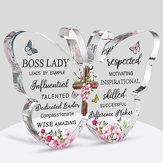 Appreciation Women Administrative Professional, Christmas Birthday Anniversary Promotion Keepsake, Boss Day Female Leader Barydat Boss Lady Gifts for Women Inspirational Quotes Office Desk Decor B0CLNZR7HF