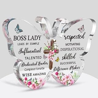 Appreciation Women Administrative Professional, Christmas Birthday Anniversary Promotion Keepsake, Boss Day Female Leader Barydat Boss Lady Gifts for Women Inspirational Quotes Office Desk Decor B0CLNZR7HF