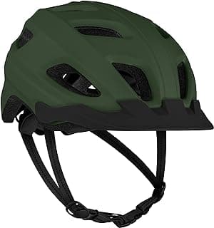 Retrospec Lennon Adult Bike Helmet with LED Safety Light Adjustable Dial & Removable Visor - Adjustable Bicycle Cycling Helmet for Men & Women