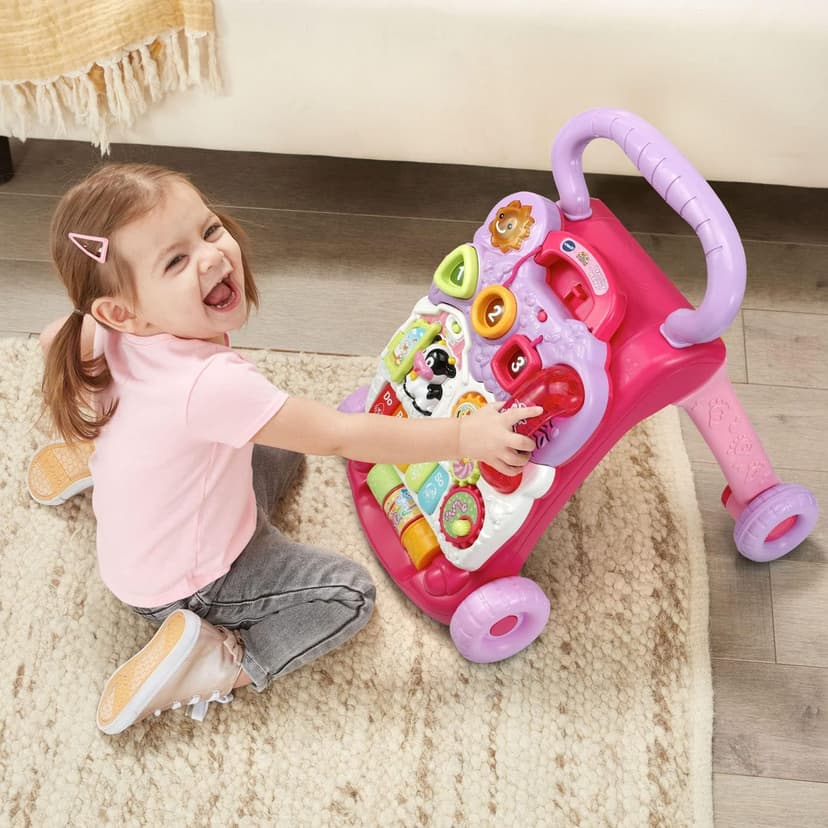 VTech Sit-to-Stand Learning Walker (Frustration Free Packaging), Pink B07CRX1BDG