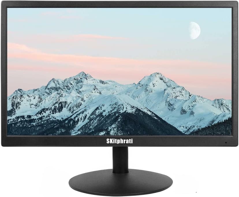 SKitphrati 20" PC Monitor 1600x900 75Hz 5MS HDMI Monitor LED Viewing Angle 95° (Horizontal) with HDMI VGA Input, 76% sRGB, VESA Wall Mount, TN Panel, Black