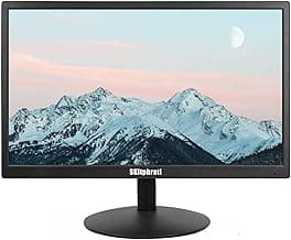 SKitphrati 20" PC Monitor 1600x900 75Hz 5MS HDMI Monitor LED Viewing Angle 95° (Horizontal) with HDMI VGA Input, 76% sRGB, VESA Wall Mount, TN Panel, Black