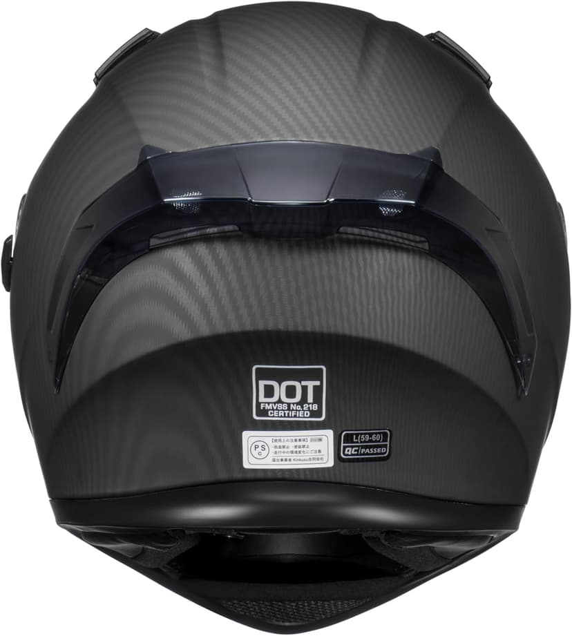 KYPARA Full Face Motorcycle Helmet with Internal Tinted Visor & DOT Approved for Moped ATV Cruiser Scooter (Matt Black, Large)