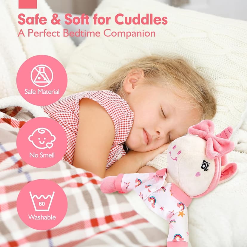 Ballet Dress up Doll with Plush Bag, 4 Year Old Girl Birthday Gifts 5 Year Old Kids Present, Airplane Travel Soft Plush Unicorns Toys for Girls Age 4-6, Ballerina Doll Stuffed Animal Girl Toy 4-5 B0DJQQY2YM