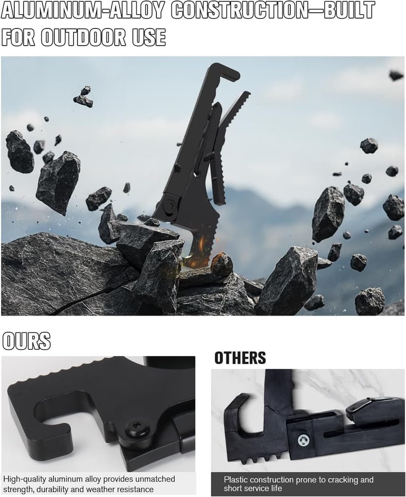 Treestand Bow Hanger with Strap - Saddle Hunting Bow Hanger - Folding Lightweight Bow Hanger with Backpack Hook - Bow Hunting Accessories Crossbow Bow Hanger - Mobile Hunting
