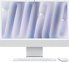 Apple 2024 iMac All-in-One Desktop Computer with M4 chip with 8-core CPU and 8-core GPU: Built for Apple Intelligence, 24-inch Retina Display, 16GB Unified Memory, 256GB SSD Storage; Silver