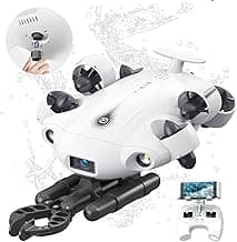 【2025 New】FIFISH V-EVO 4K60FPS Underwater Drone with Robotic Arm, with Removable SD Card, QYSEA AI Vision Lock 360° Omnidirectional Movement Underwater ROV with Depth Hold,330ft Dive