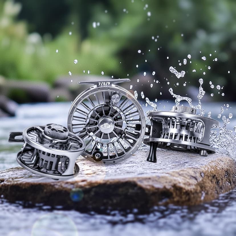 SF Premium SF005 Fly Fishing Reel Aircraft-Grade Aluminum 3/4/5, 5/6/7, 7/8/9 WT Dust-Proof Sealed Drag Free Reel Case Perfect for Trout & Bass