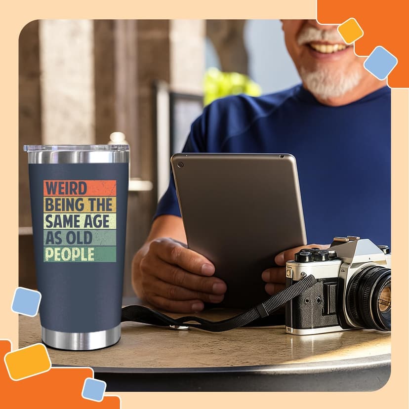 NewEleven 60th Birthday Gifts For Men Women - 1965 60th Birthday Decorations For Him Her - Turning 60 Year Old Gifts For Man, Woman, Mom, Dad, Wife, Husband - 20 Oz Tumbler