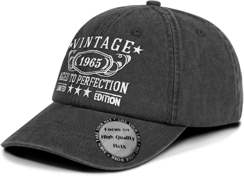 Birthday Gifts for Men Women, Personalized 30th - 100th Birthday Gifts, 1924-1995 Vintage Hat