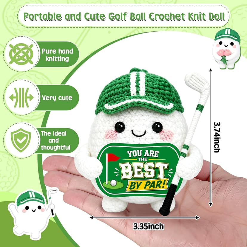 Unique Golfing Gifts for Male Boss Dad Teen Boys Gag Golf Accessories Birthday Christmas Positive Crochet Golf Decor Funny Golf Gifts for Men Women Him Bosses Day Golf Ball Gifts for Golfers B0H4Z7QN2X