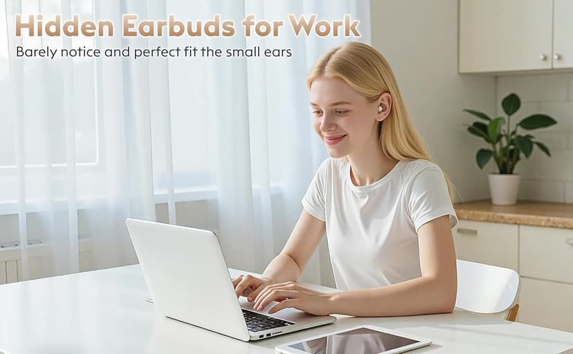 Nsiucion Smallest Sleep Earbuds for Side Sleepers, [Upgrade 2026 Version] Ultra-Comfort & Lightweight Wireless Mini Sleep Headphones, No Low Battery Beep Noise Isolation Ear Buds for Sleeping Working