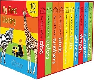 My First Library: Boxset of 10 Board Books for Kids