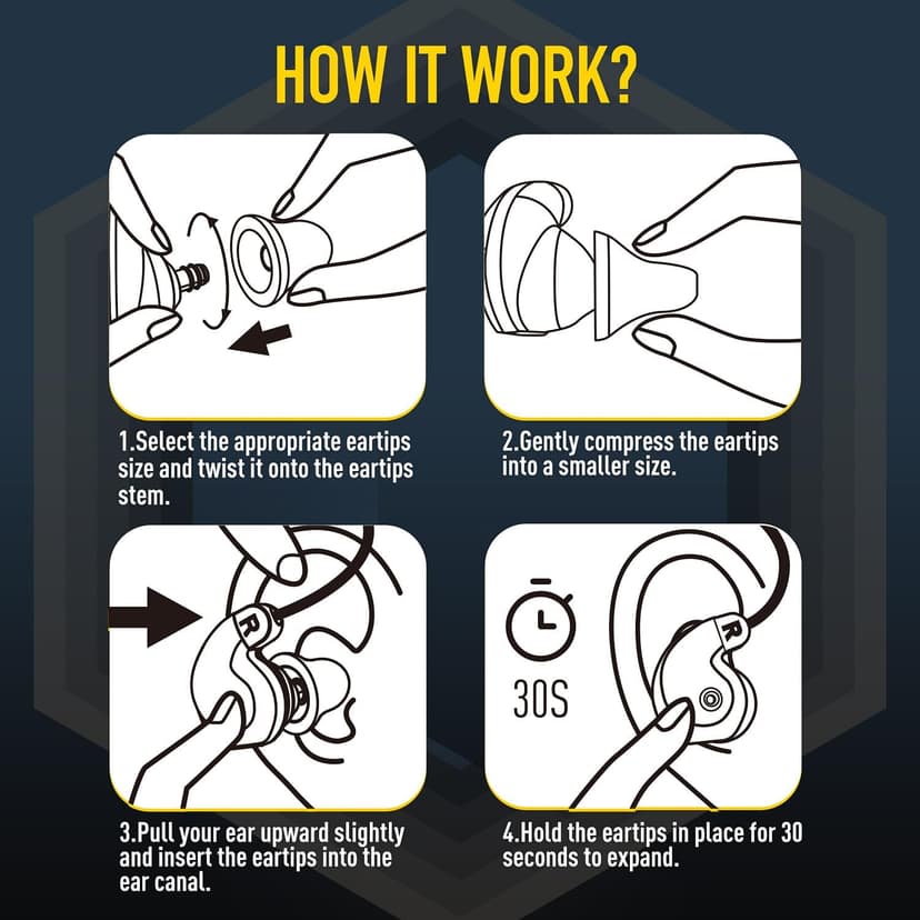 EARMOR Electronic Shooting Ear Protection Bluetooth 5.4, Shooting Ear Buds NRR 26dB Noise Cancelling & 6X Sound Amplication