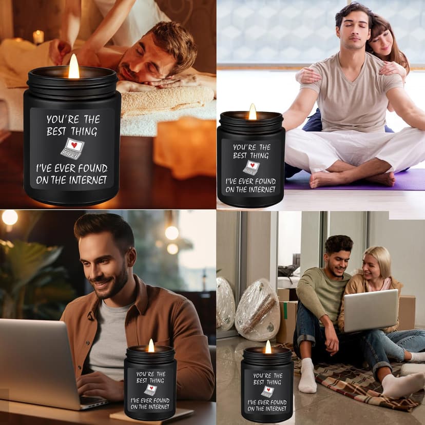 UDIKEFO Funny Gifts for Men, Gifts for Him, Christmas Gifts for Boyfriend Men, Anniversary Romantic Gifts for Him Boyfriend Husband,Candles Gifts for Men, Long Burning & Highly Scented