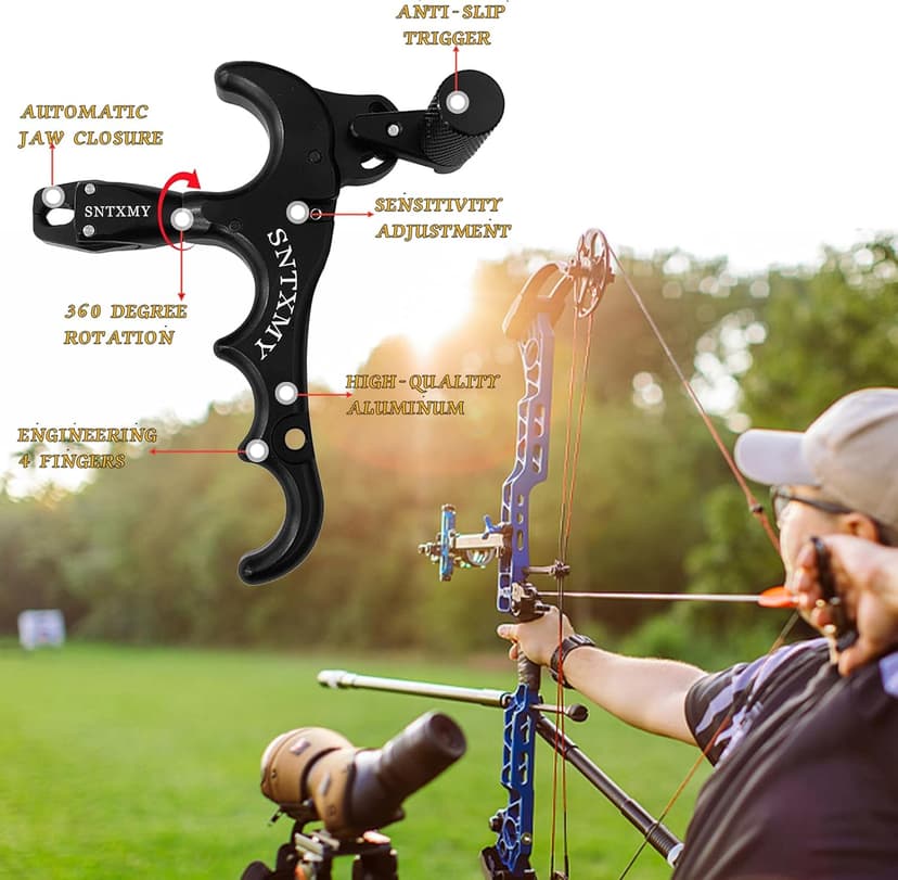 sntxmy Bow Release for Compound Bow, Archery Release Trigger, Compound Bow Release, Thumb Release.