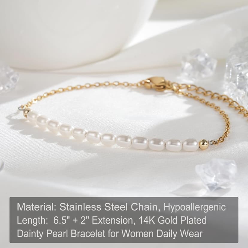 Tarsus Artificial Pearl Bracelet for Women, Mom/Mother-in-Law/Nana/Aunt/Grandma, Birthday Christmas Mothers Day Wedding Day