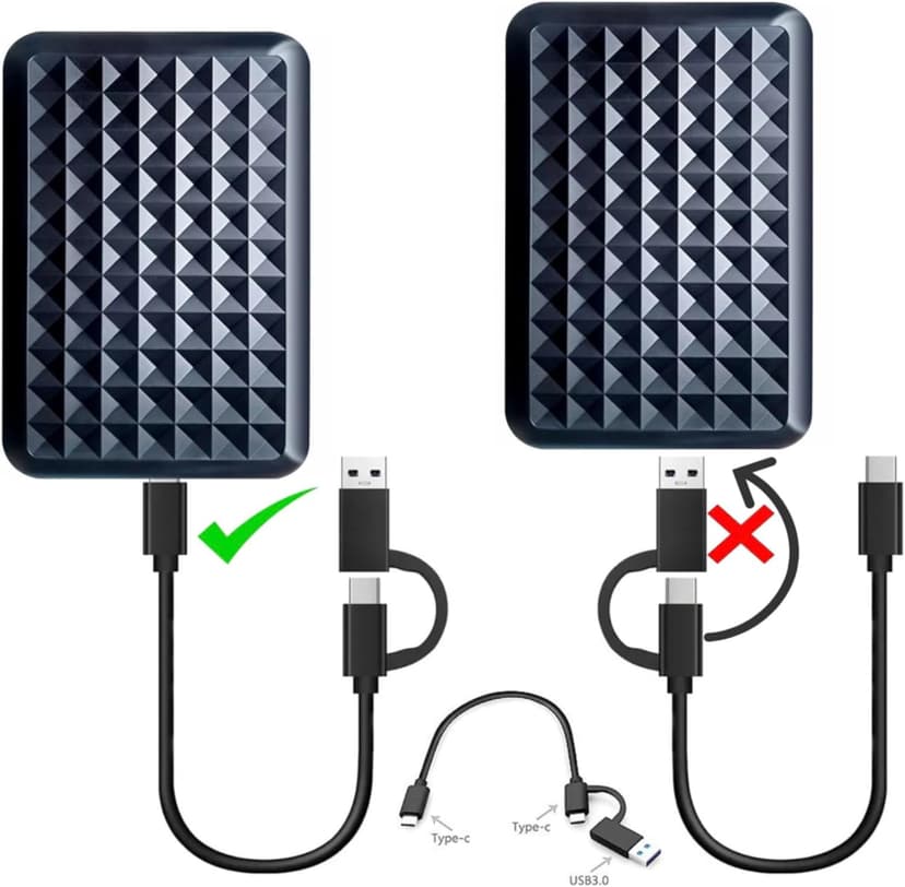 ModusTech 500GB Portable External Hard Drive USB 3.0/Type-C – Slim High-Speed HDD for Backup, Storage, Gaming – Compatible with PC, Mac, Laptop, PS4, PS5, Xbox, Windows, MacBook, Smart TV (500 GB)