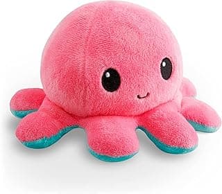 TeeTurtle Reversible Octopus Pink & Aqua 4 Inch Flip Plush B07H48YNJ2