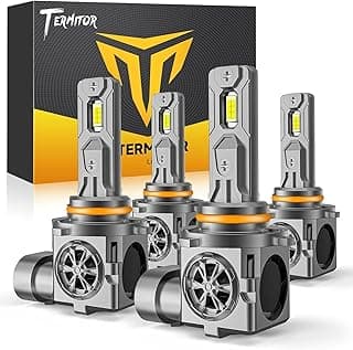 Termitor 9005 9006 Bulbs Combo, 110,000LM 1300% Ultra Bright, True 1:1 Mini Halogen Size, Plug and Play No Adapter, HB3 HB4 Fog Light Conversion Kits, 85000+ Hours Lifespan, Pack of 4