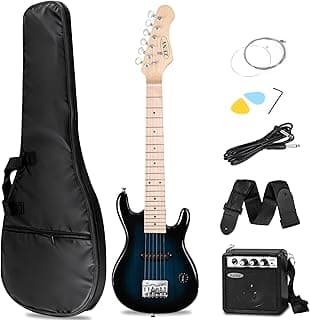ZENY 30 inch Kids Electric Guitar with 5w Amp, Gig Bag, Strap, Cable, Strings and Picks Guitar Combo Accessory Kit, Blue