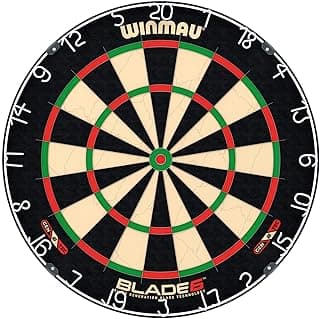 WINMAU Dart Board - Blade 6 Dartboard | Blade 6 Bundle - Professional PDC Darts Board with Official Tournament Specifications for Darts Enthusiasts