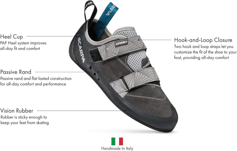 SCARPA Men's Origin Rock Climbing Shoes for Gym and Sport Climbing