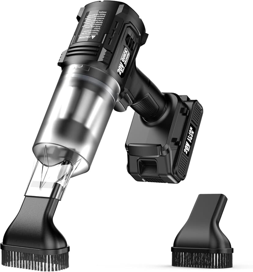 Handheld Vacuum Cleaner Cordless- 35000PA Strong Suction for Car & Home, Car Vacuum Portable Rechargeable Lightweight for Pet Hair with HEPA Filter, Quick Clean in Office/Desk/Couch (Black)