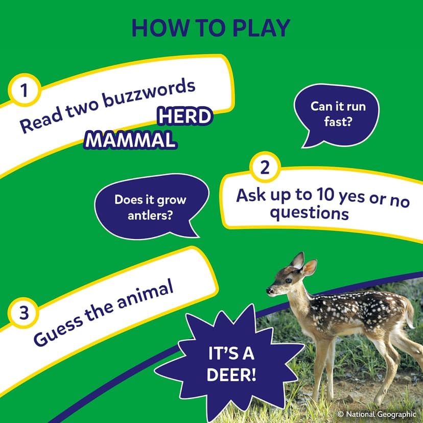 Skillmatics Guess in 10 National Geographic Animals, Educational Card Game for Kids & Families, Animal Trivia & Travel Game, Screen-Free Fun, Gifts for Ages 6, 7, 8, 9 and Up