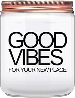 House Warming Gifts New Home, New Home Gifts, Good Vibes Candle, New House Essentials Best Presents for Women Couple Friends - Lavender Candles