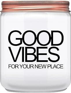 House Warming Gifts New Home, New Home Gifts, Good Vibes Candle, New House Essentials Best Presents for Women Couple Friends - Lavender Candles