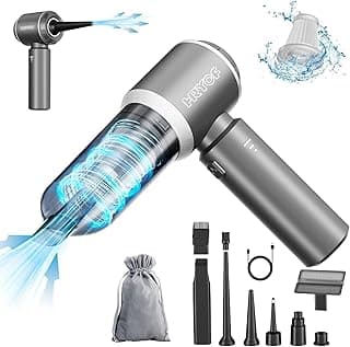 Car Vacuum Cordless, Mini Portable Vacuum Cordless for Car, 4-in-1 20000PA High Power Portable Rechargeable Vacuum Cleaner with Brushless Motor, Small Handheld Vacuum & Air Blower & Pump-Grey