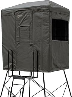 Rivers Edge Landmark™ 550 Hunting Blind LM550B – 7' Tall, 6' x 4.5' Interior, Adjustable Windows, Steel Frame, Marine-Grade Fabric – Fits LM550T Tower Only