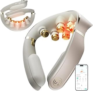 HSA Soothes Tech Neck from Long Screen Time, Infrared Red Light, 9 Massage Heads, 11 Modes, Portable Cordless Labor Day Gifts SKG G7 Pro Fold 3.0 FSA Neck Massager with Heat for Office B0GCFPRJJ4