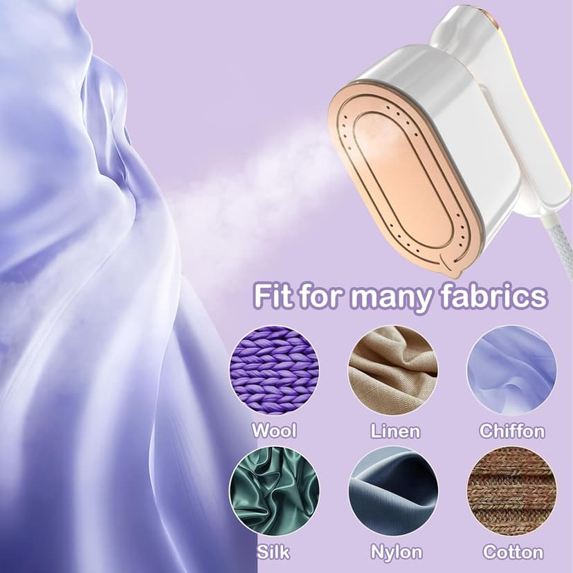 Travel Steamer Iron for Clothes Mini - Portable Ironing Machine Travel Small Size Portable Steamer Travel College Dorm Home Essentials (White)