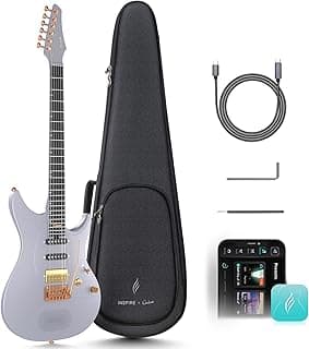 Enya Electric Guitar Inspire 39" Smart Electric Carbon Fiber Guitarra with 15W Wireless Speaker, 20 Distinct Tones, Onboard Presets, Charging Cable, Adjusting Wrench, and Gig Bag