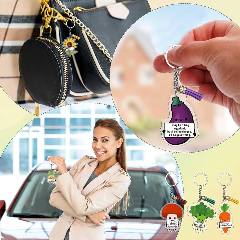 Positive Support Keychains Appreciation Gifts for Coworkers Employee Christmas Thanksgiving Funny Positive Gifts