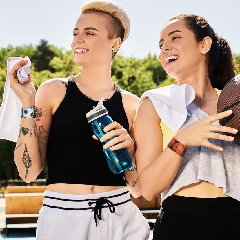 Sports Slap Bracelets Set 48 Counts Sports Party Favors Football Basketball Soccer Baseball Volleyball Tennis Accessories Party Favors Bracelets Wristbands Football Party Supplies Classroom Prize