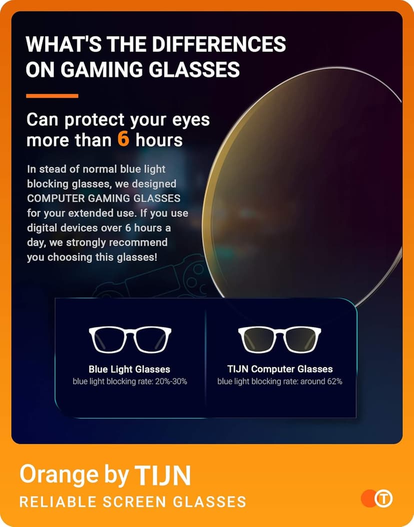 TIJN Gaming Glasses Blue Light Blocking Glasses for Women Men Nerd Eyeglasses Screen Fatigue Anti UV Glare (Leopard(Gaming Glasses))