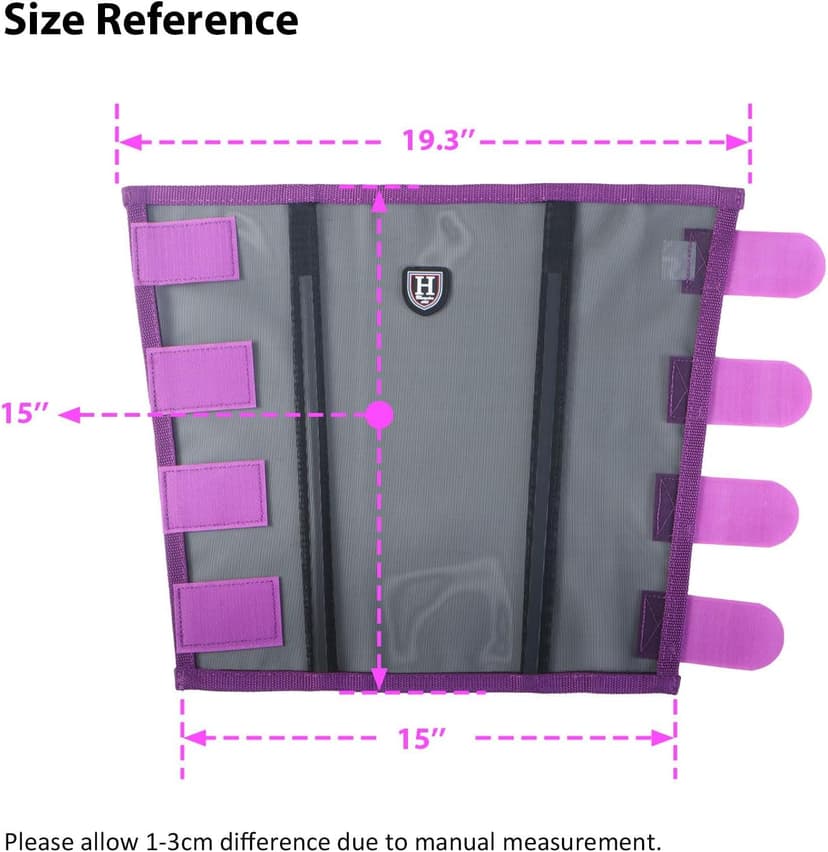 Harrison Howard Loose-Fitting Horse Fly Leggings Breathable, Tear-Resistant Fine Mesh Leg Guards Stay-on Comfortable Fly Boots (Set of 4)